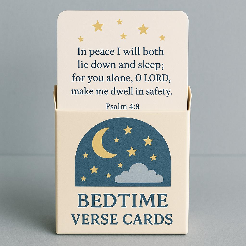 Quiet Night Bible Verse Cards – Printable Christian Bedtime Scripture ...