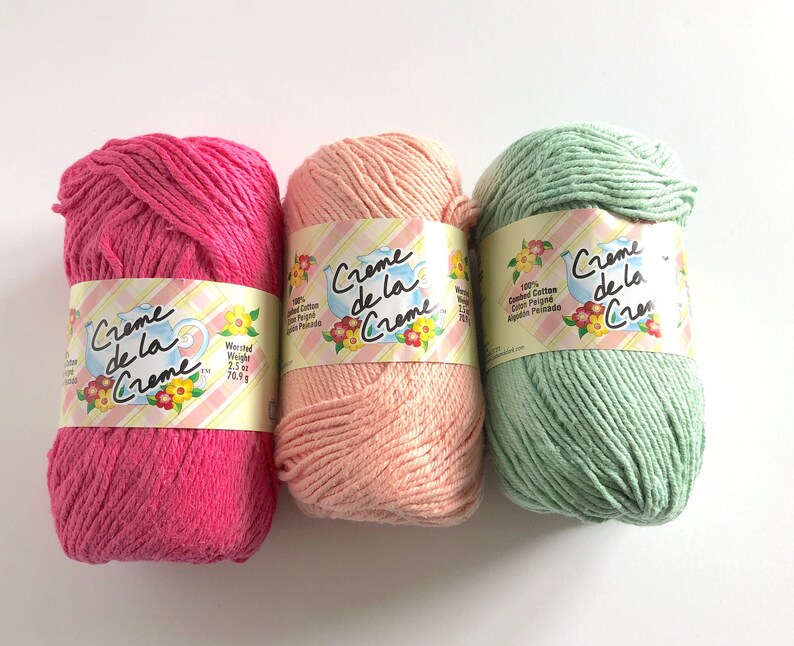 100 Cotton Yarn Creme De La Creme Etsy