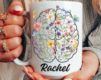 Taza de neurociencia, neurocirujano, neurología, enfermera de cuidados intensivos neurológicos, neurocirugía, salud mental, comportamiento, psicólogo