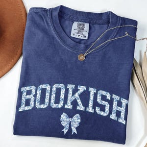 Comfort Colors® Toile Floral Bookish Shirt, Book Club Tee, Custom Book, Book Lover Shirt, Bookworm, Reader, Book Lover Gift, Librarian Gift
