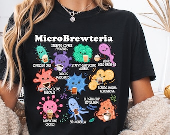 Camiseta de laboratorio Comfort Colors®, regalo para científicos de laboratorio clínico de química, químico, técnico médico, semana del laboratorio, vasos florales, MSL, MLT, camiseta de doctorado