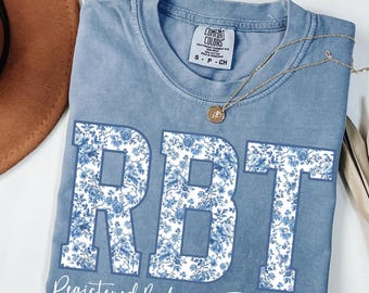 Shirt voor geregistreerde technicus Comfort Colors®, toegepaste gedragsanalyse, ABA-therapeut, gebloemd RBT-shirt, shirt gedragstherapeut