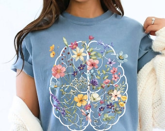Camiseta de cerebro, neurociencia, neurocirujano, neurología, enfermera de UCI, neurocirugía, salud mental, psicólogo, motivacional