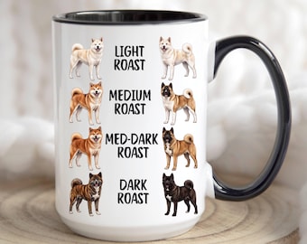 Akita-mugg, Akita-mamma, pappa, rolig Akita-mugg, husdjur, hundälskare, kaffekopp, söt present till Akita-ägarentusiasten