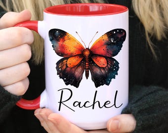 Butterfly Custom Name Mug, Personalized Butterfly Mug, Butterfly Lovers gift, Butterfl Mug, Butterfly Mug, Gift for Butterfly Lover Gift