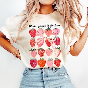 Comfort Colors® Kindergarten Teacher Shirt, Kinder Crew, Kinder Squad, Kindergarten Is My Jam Shirt, Kindergarten Teacher Gift, Kinder Team