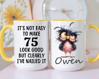 Funny 75th Birthday Gift, Funny 75th Birthday Mug, Funny Gift for 75 Year Old, 75th Birthday Gift, 75 Birthday Coffee Mug, 1950 Coffee Mug