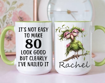 Rolig 80-årspresent, rolig 80-årsmugg, rolig present till 80-åring, 80-årspresent, 80-årsdagskaffemugg, kaffemugg från 1945