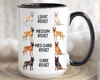 Belgisk Malinois-mugg, belgisk Malinois-pappa, rolig belgisk Malinois-hundgåva, kaffekopp för husdjur, present till Malinois-ägarentusiasten
