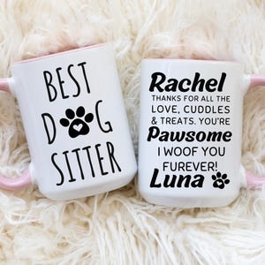 Mug personnalisé pour garde d&#39;animaux, meilleur cadeau pour garde d&#39;enfants, cadeau de remerciement pour garde d&#39;animaux, cadeau pour amoureux des chiens, remerciement pour les gardiens, cadeau pour garde d&#39;animaux
