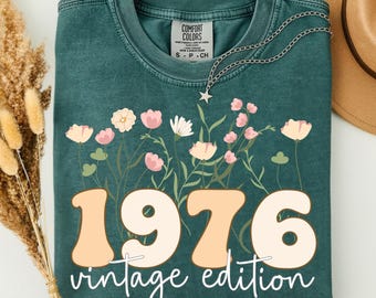 Camisa de 50 cumpleaños Comfort Colors®, regalo de 50 cumpleaños para mujeres, regalo de 50 cumpleaños, camisa vintage de 1975, regalo de 50 cumpleaños, hermana de 50 años