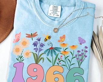 Comfort Colors® 60th Birthday Shirt,60th birthday gift for women, 60th Birthday Gift, Vintage 1966 Shirt, 60th Birthday Gift, 60 year sister