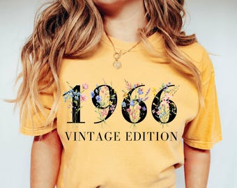 Comfort Colors® 60th Birthday Shirt, 60th birthday gifts for women, 60th Birthday, Vintage 1966 Floral Shirt, 60 Birthday Gift, 60 years mom