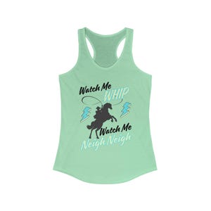 Playful Equestrian Racerback Tank - &quot;Watch Me Whip, Watch Me Neigh Neigh&quot;, Perfect for Horse Lovers, Summer Fun, Casual Wear, Workout [...]