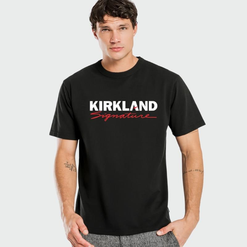 Kirkland Signature Men's Pima Cotton Slub T-Shirt in Sea Green, Large | UK