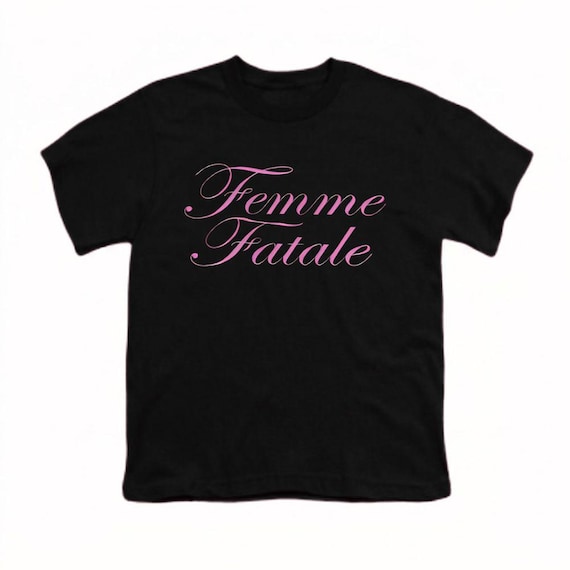 Femme Fatale Shirt, Pink Script Tee | Feminine Y2k Top | Gift for Her, Baddie Streetwear