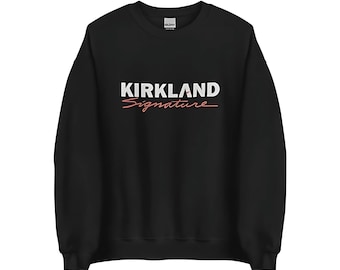Kirkland Signature Hoodie – Funny Costco Parody Crewneck, Unisex Cozy Pullover Gift
