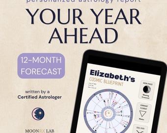 Year Ahead Astrology Reading | Solar Return, Birthday Chart Forecast (PDF)
