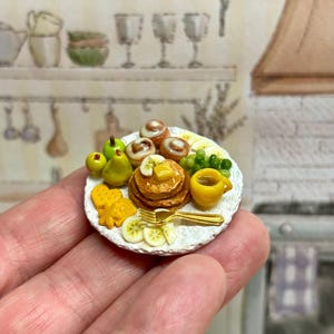 1:12 Scale Miniature Dollhouse Food, Mini Charcuterie Board, Mini Food Tray, Polymer Clay Food