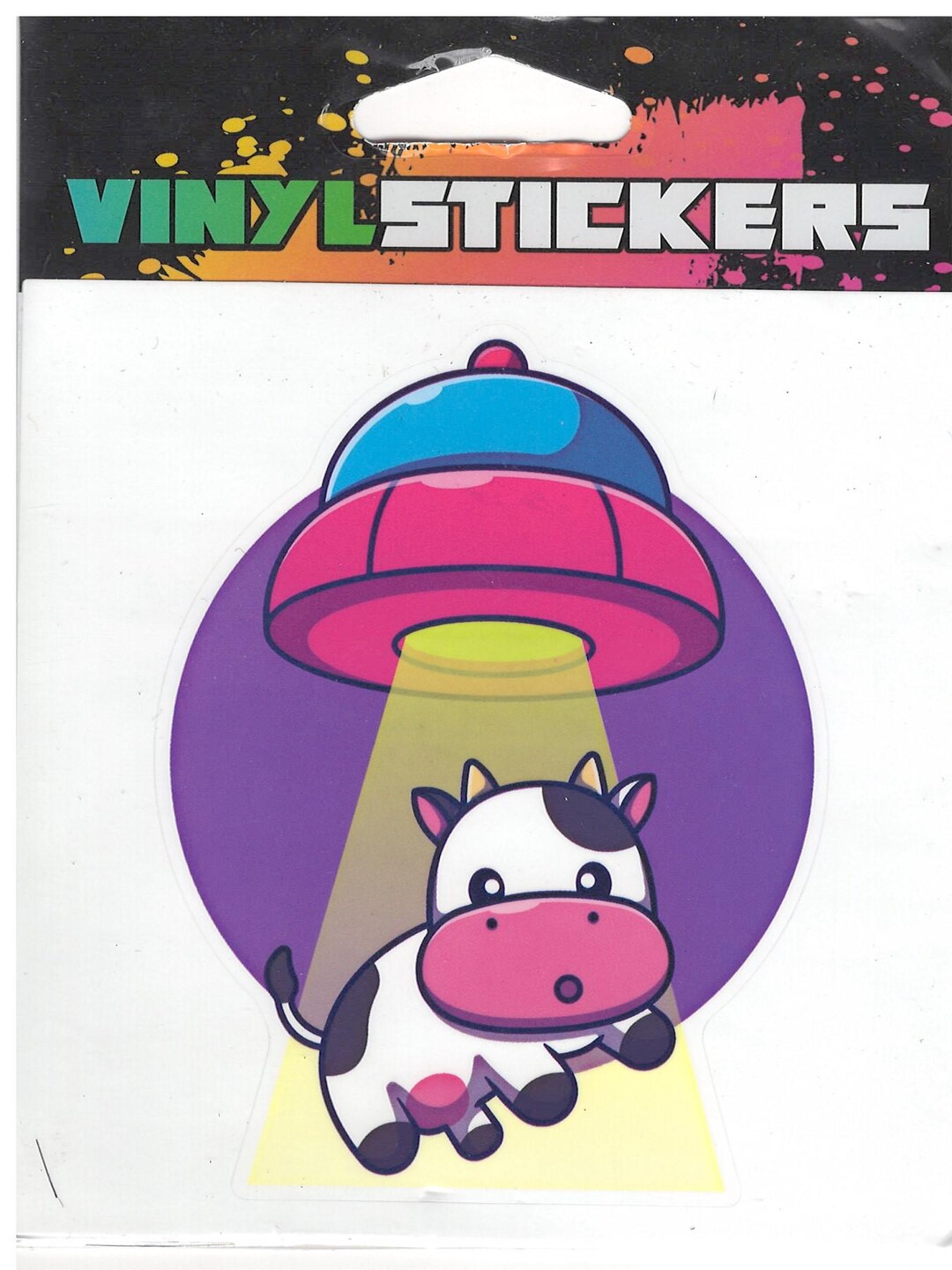 UFO Abducting Cow Vinyl Sticker: Weather Resistant Alien Humor - Etsy