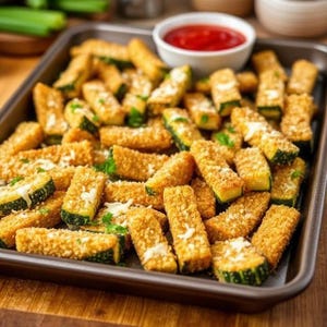 Cheesy Baked Zucchini Fries Recipe | Easy, Crispy, Healthy Snack