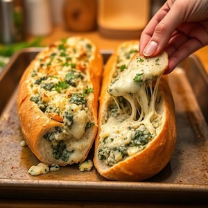 Cheesy Spinach & Artichoke Stuffed Bread Recipe | Savory, Delicious