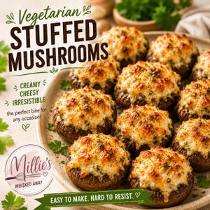 Vegetarian Stuffed Mushrooms Recipe - Delicious & Easy