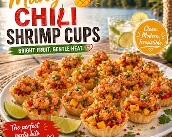 Mango Chili Shrimp Cups Recipe | Fruity Party Appetizer | Sweet & Spicy Shrimp Bites