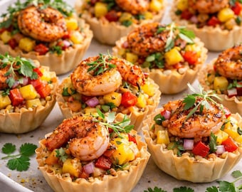 Mango Chili Shrimp Cups Recipe | Fruity Party Appetizer | Sweet & Spicy Shrimp Bites