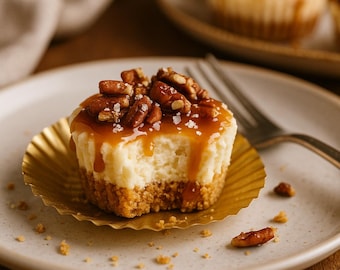 Salted Caramel Pecan Cheesecake Bites Recipe | Easy No-Bake (PDF)