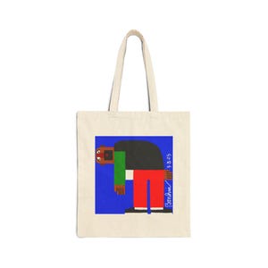 Fitness Stretching Tote Bag: Cotton Canvas Gym Workout Bag