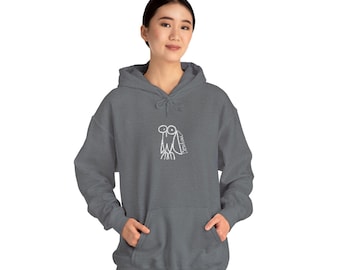 Owl Hoodie: Unisex Cotton-Blend Pullover - Nature Lover Gift