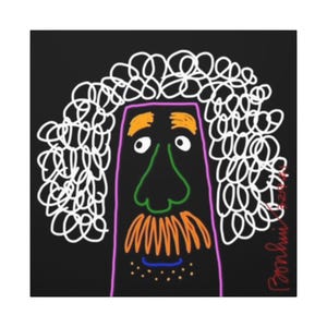 Leinwanddruck, Albert Einstein Porträt Wand Kunst Dekor, Matt Gestreckt Multi-Size, Wissenschaftler Geschenkidee, Klassenzimmer Dekor, Bürowand
