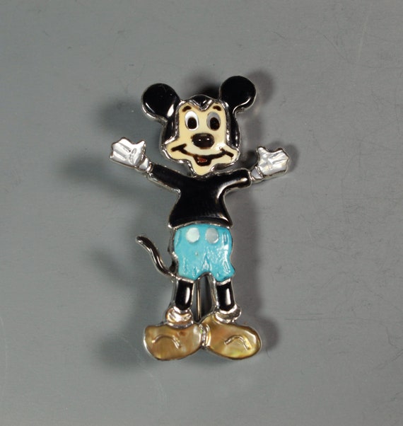 Zuni Mickey Mouse Pendant Pin Andrea Lonjose Shirl