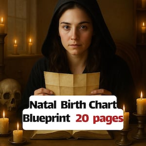 Modèle de thème astral natal : lecture détaillée de l&#39;astrologie de 20 pages