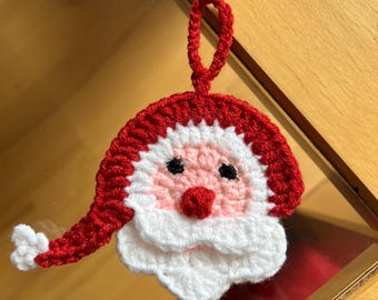 Décoration de Noël père Noël au crochet fait main