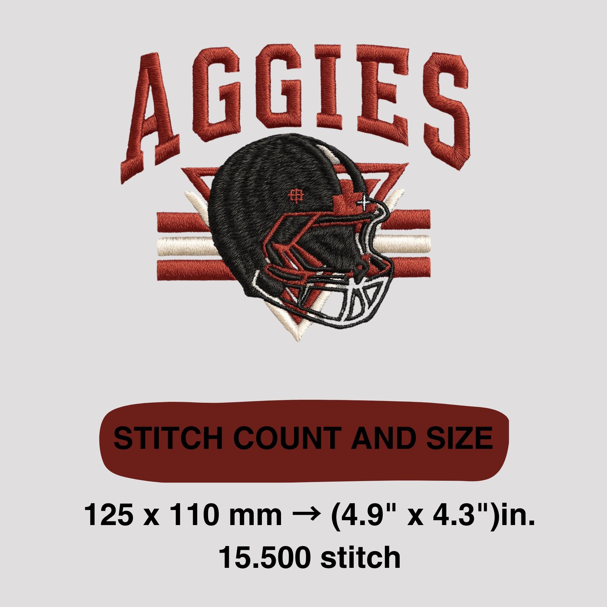 Aggies Embroidery Design | Football Logo Stitch Pattern | Multiple ...
