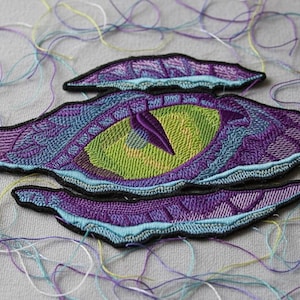 Dragon Eyes Embroidery Design | Digital Machine Embroidery Pattern | Instant Download | 5 Sizes & 6 Formats