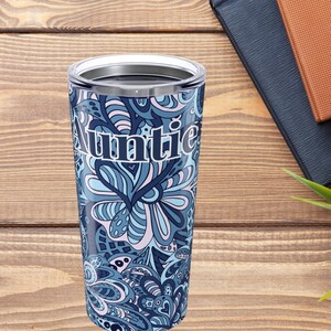 Personalized Name 20oz Tumbler, Custom Insulated Cup, Stainless Steel Drinkware, Gift for Her, Travel Mug