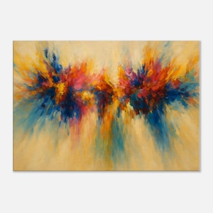 Color Burst Abstract Canvas – Energetic Modern Wall Art by CraftyBlakes