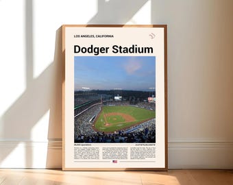 Dodger Stadium Poster, Los Angeles Dodgers Poster Print, MLB Stadium Poster, Sports Poster, Mid Century Modern, Baseball Fan Gift Print