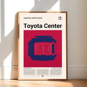 FC Dallas Poster, Toyota Stadium Print, MLS Poster, Mid Century Modern, Soccer Wall Art, Football Fan Gift, Sports Bedroom Poster