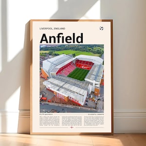 Anfield Print, Liverpool FC Gifts, Liverpool Poster, Liverpool FC Print, Liverpool Football Club Poster, Liverpool Fan Gift, LFC Gifts