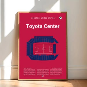 Toyota Stadium Print, FC Dallas Poster, MLS Poster, Mid Century Modern, Soccer Wall Art, Football Fan Gift, Sports Bedroom Poster