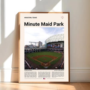 Minute Maid Park Poster, Houston Astros Poster Druck, MLB Stadion Poster, Sport Poster, Mid Century Modern, Baseball Fan Geschenk Druck