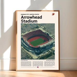 Arrowhead Stadium Print, Kansas City Chiefs Poster, Arrowhead Stadium Wall Art, Arrowhead Stadium Art Print, Arrowhead Stadium Photo