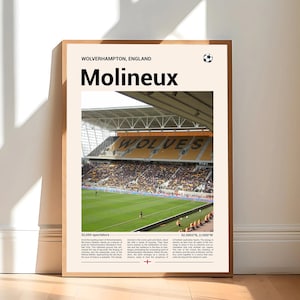 Molineux Stadium Print, Wolves Gifts, Wolves FC, Wolverhampton Wanderers Gifts, Molineux Stadium Poster, Wolves Football Gifts
