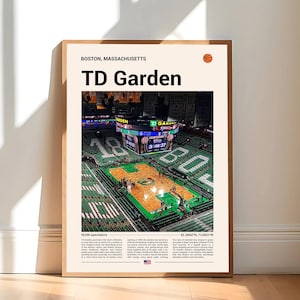 TD Garden Poster, Boston Celtics Poster Print, NBA Arena Poster, NBA Art, Sports Poster, Basketball Fan Gift, Modern Art