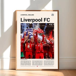 Liverpool FC Print, 20th Premier League Title, Liverpool Champions, Liverpool FC Gifts, Liverpool Fc Print, Liverpool Fan Gift, LFC Gifts