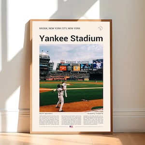 Yankee Stadium Poster, Yankee Stadium Print, Yankee Stadium Art, Yankees Print, Yankees Poster, New York Yankees Poster